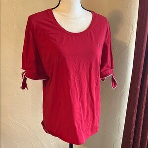 Tommy Hilfiger Women's Red Top Great Condition barely worn sz XL
